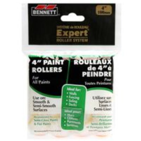 Bennett Expert 4" Paint Rollers (4 pack)