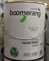 Boomerang Interior Paint, Velvet Finish (Colour: White Clay)