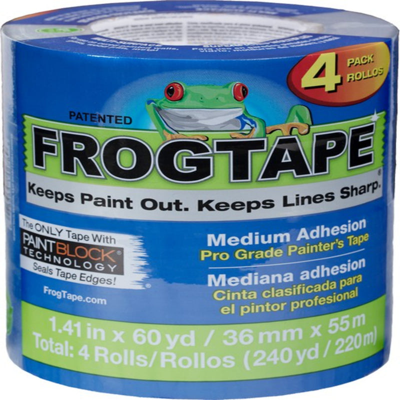 FrogTape® Pro Grade Painter’s Tape – Blue, 4 pk, 1.41 in. x 60 yd.